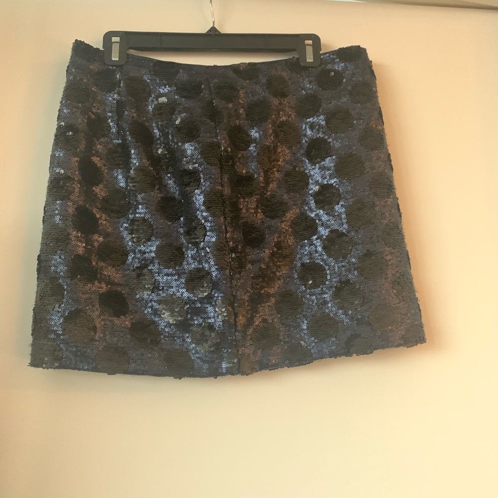 Black & blue sequin skirt